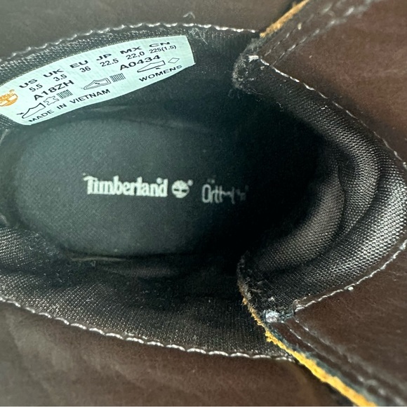 Timberland Women Glancy Ankle Bootie Lace Up Leather Color:Wheat Nubuck Size:5.5 - Picture 10 of 11